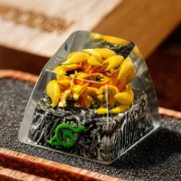 Kurama Yellow Nine Tails Resin Artisan Keycap for Naruto fans