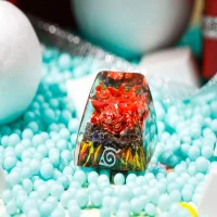 Kurama Red Nine Tails Resin Artisan Keycap for Naruto fans