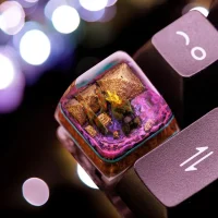 Godzilla artisan keycap pyramid detail top-down