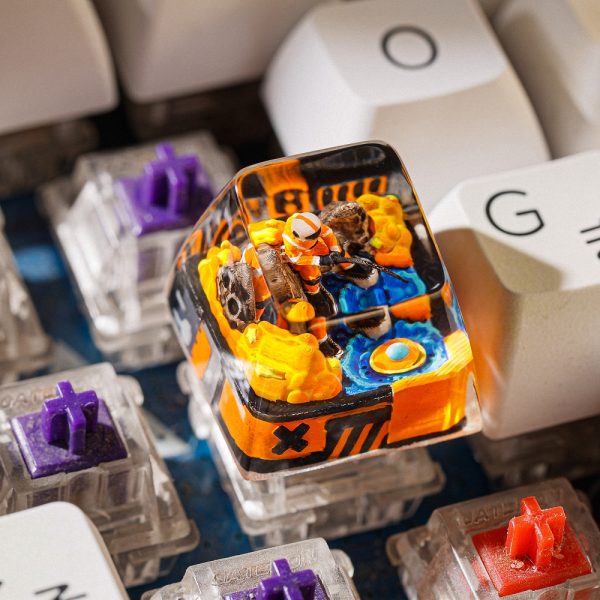 Astronaut - Orange Fishing Artisan Keycap